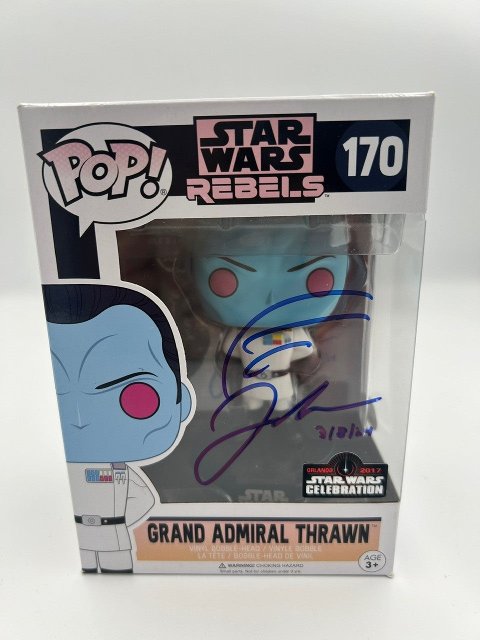 Grand Admiral Thrawn (Arms Behind Back)- #170 - Signed  by Timothy Zahn- Star Wars Rebels -2017 Star Wars Celebration Exclusive