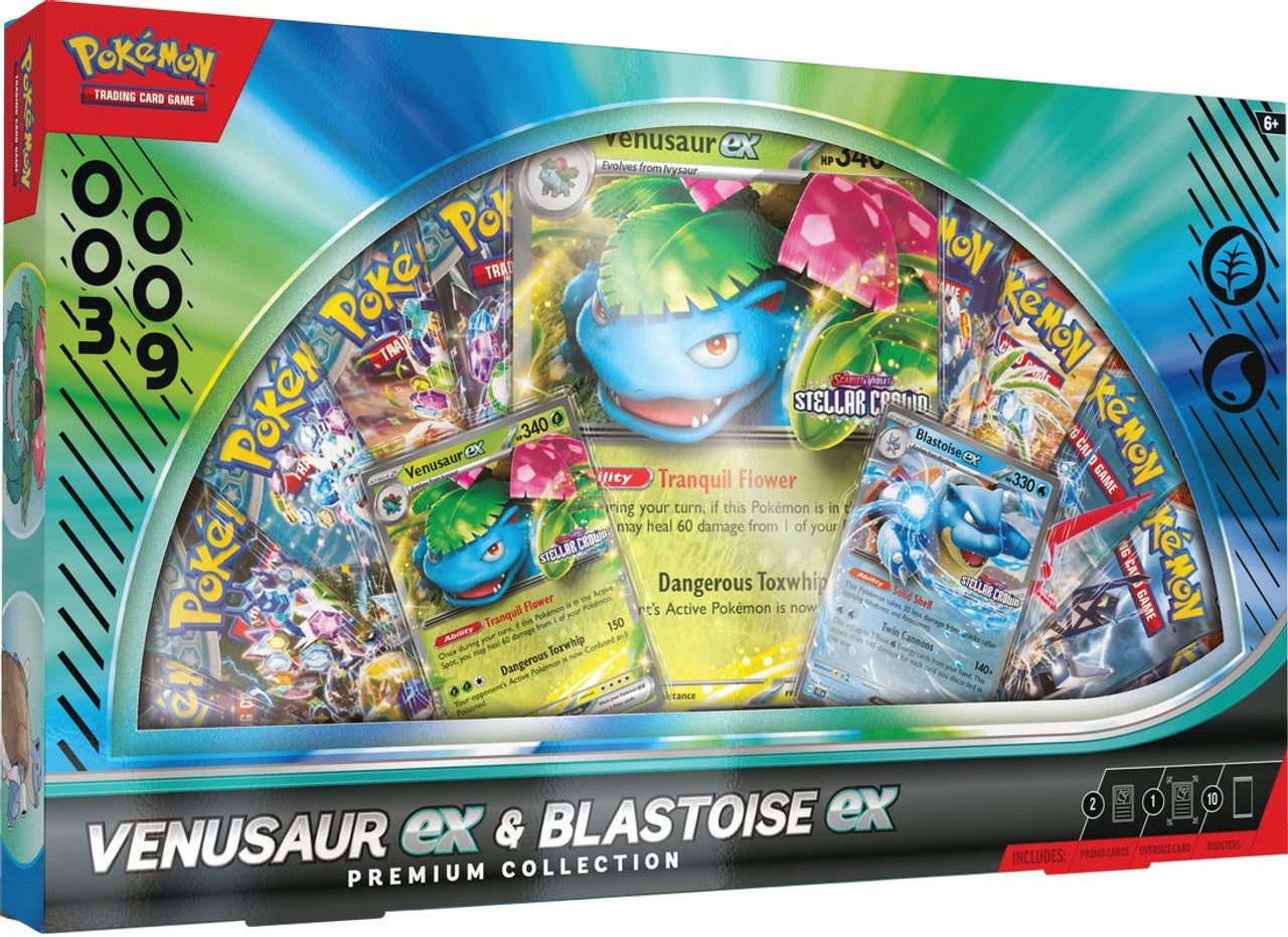 Venusaur ex & Blastoise ex Premium Collection Box
