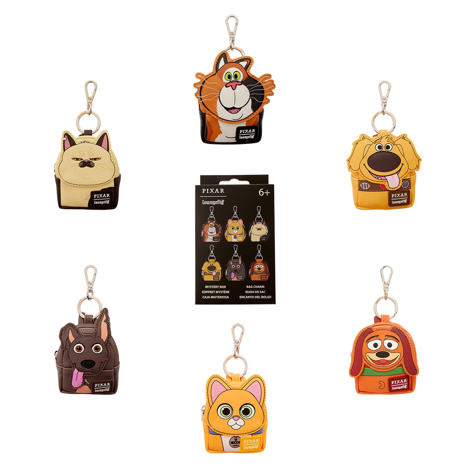 Disney Pixar Dogs & Cats Mystery Mini Backpack Bag Charms   - Loungefly