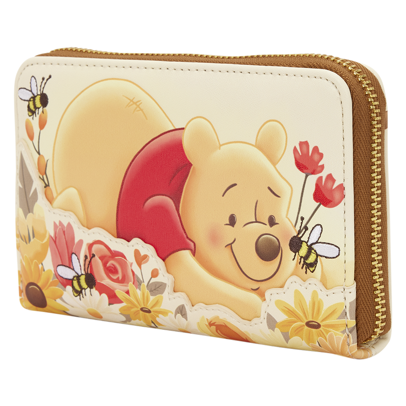 Winnie the Pooh Bees & Flowers Zip Around Wallet - Loungefly