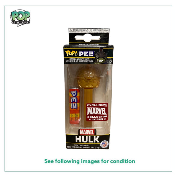 Marvel PEZ Hulk Candy Dispenser - # - Funko POP! [Gold]