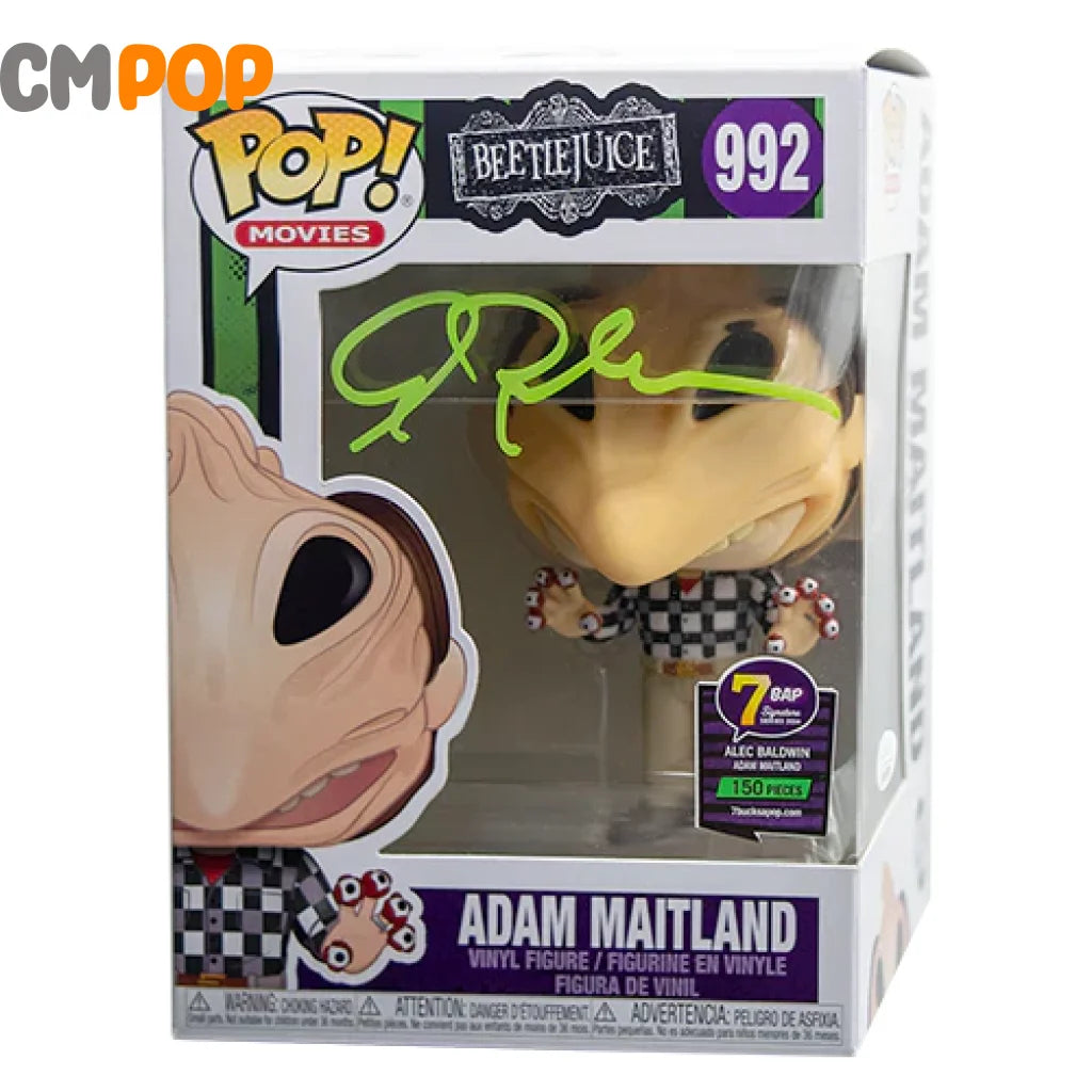 Adam Maitland - #992 Funko Pop! Movies Beetlejuice Signed By Alec Baldwin (150 Pcs) Certified Pop
