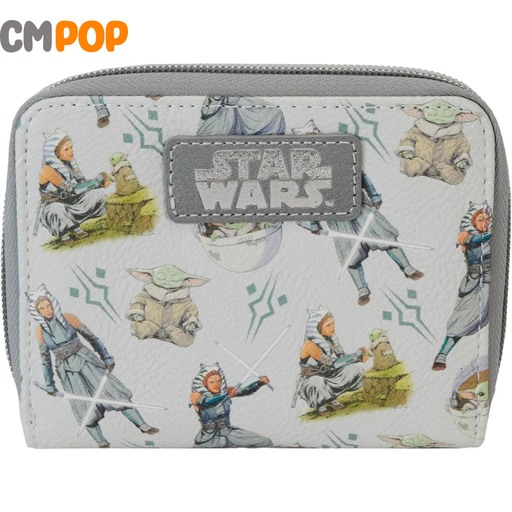 Ahsoka & Grogu AOP Star Wars Nylon Zip around Wallet - Loungefly Loungefly