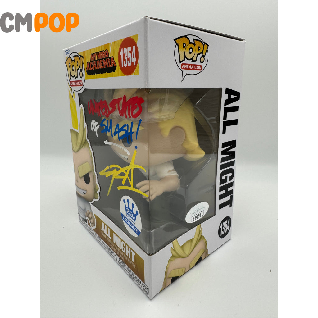 All Might - #1354 Funko Pop! Animation My Hero Academia Exclusive Signed By Chris Sabat Certified