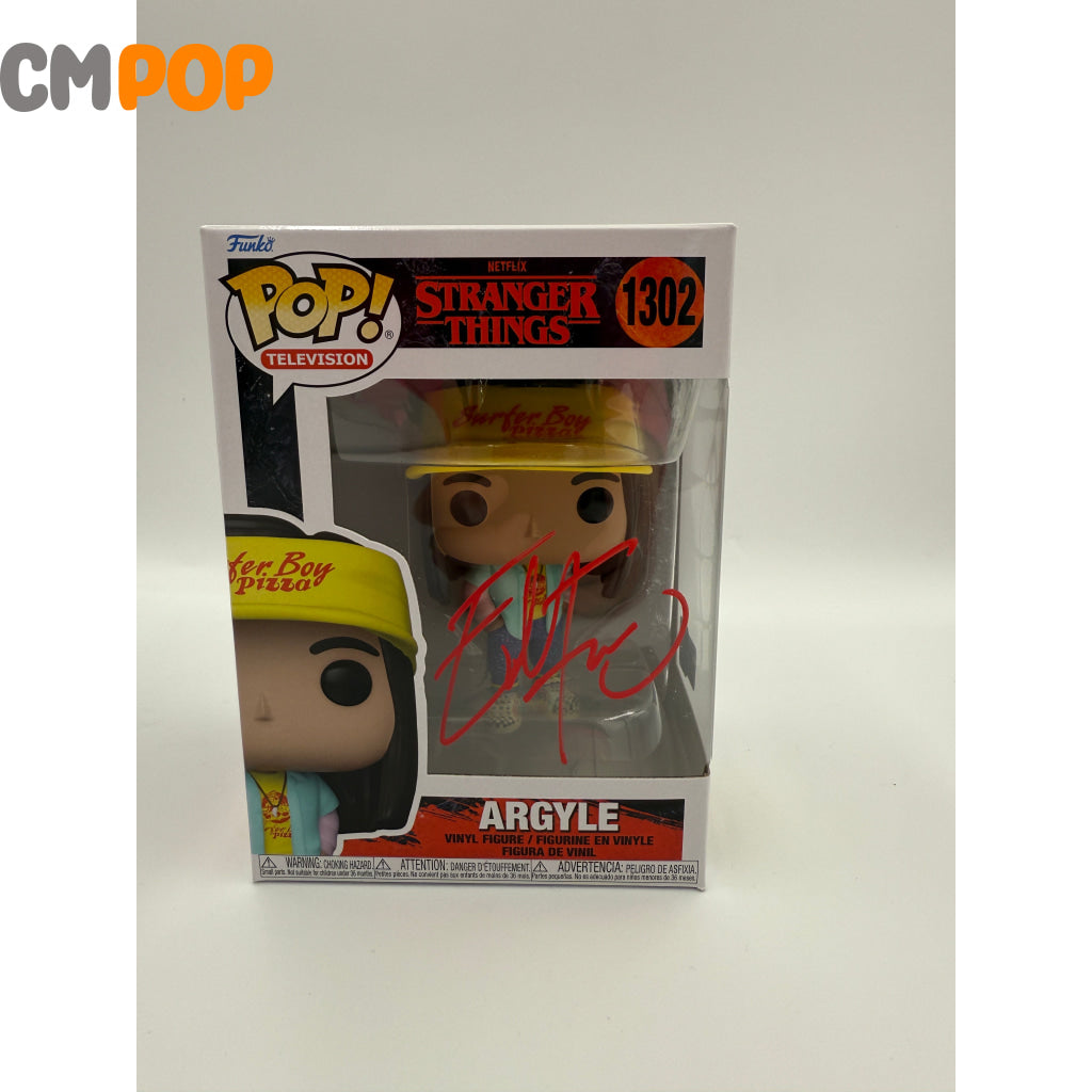 Argyle - #1302 - Funko Pop! - Television - Stranger Things - Signed by - Certified Pop! Funko Pop
