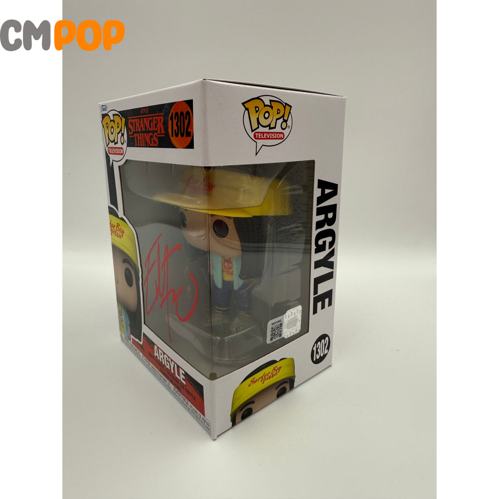 Argyle - #1302 - Funko Pop! - Television - Stranger Things - Signed by - Certified Pop! Funko Pop
