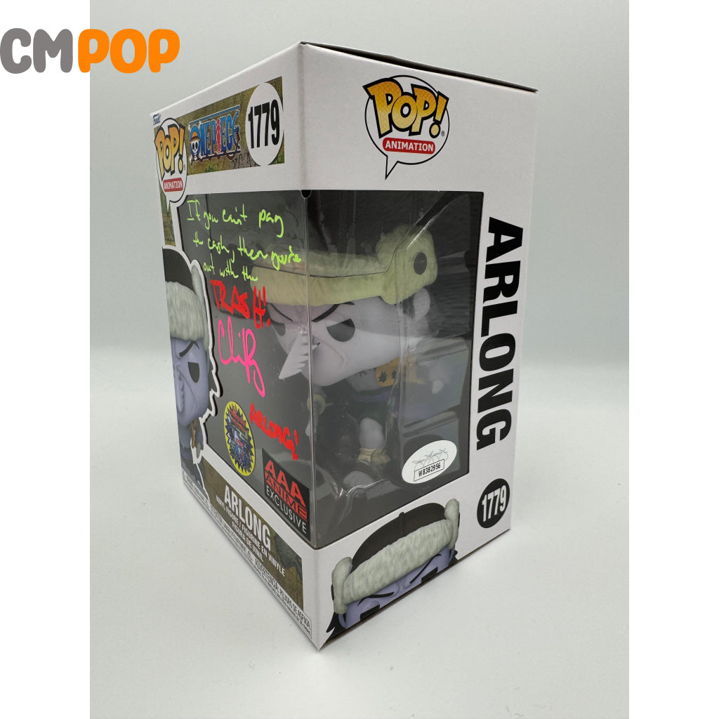 Arlong - #1779 Funko Pop! Animation One Piece Aaa Anime Exclusive Signed By Chris Rager Certified