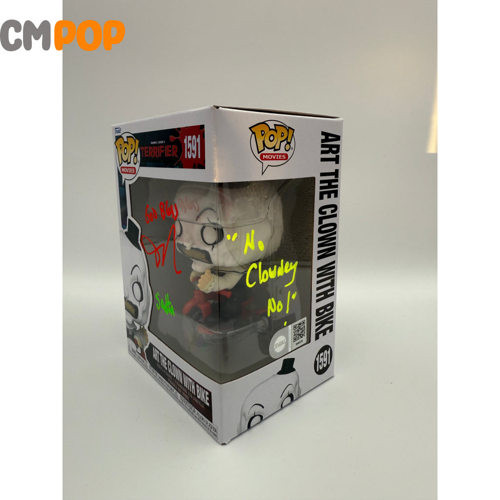 Art the Clown with Bike - #1591 - Funko Pop! - Movies - Terrifier - Signed by - Certified Pop! Funko Pop
