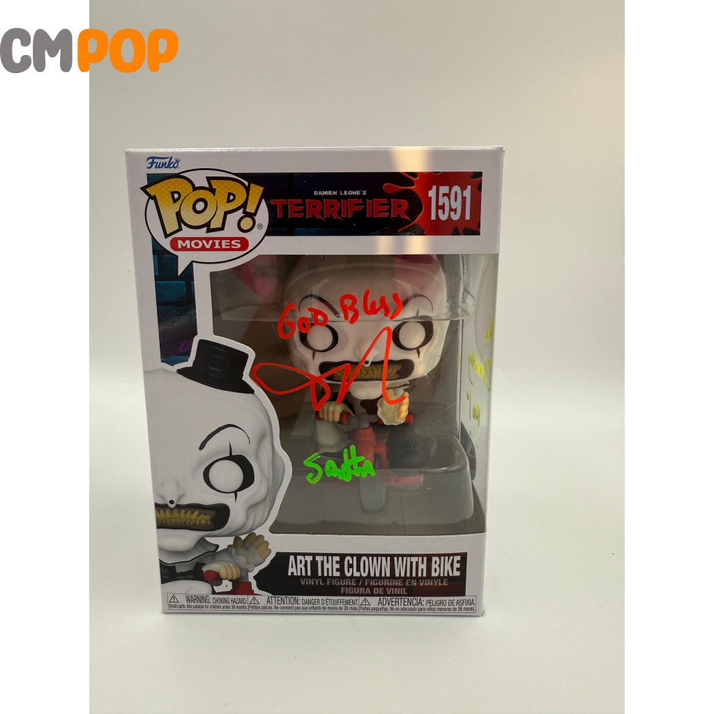 Art the Clown with Bike - #1591 - Funko Pop! - Movies - Terrifier - Signed by - Certified Pop! Funko Pop