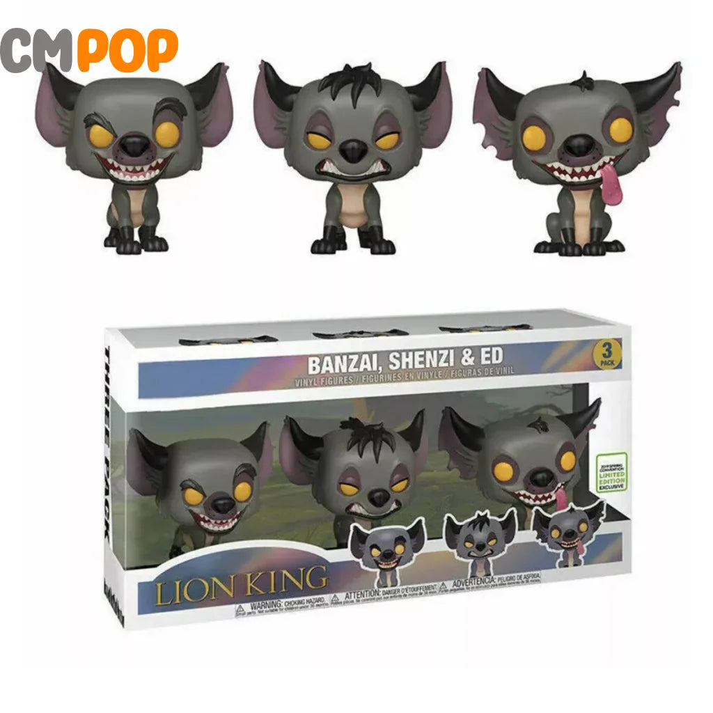 Banzai Shenzi & Ed - 3 Pack Funko Pop! Disney The Lion King 2019 Spring Convention Limited Edition