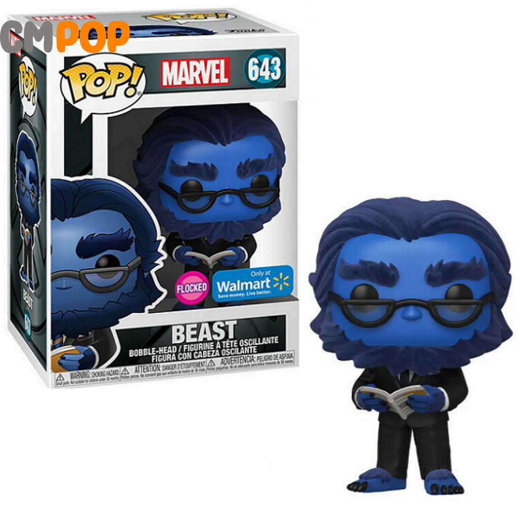 Beast - #643 Funko Pop! Marvel Flocked Walmart Exclusive Pop