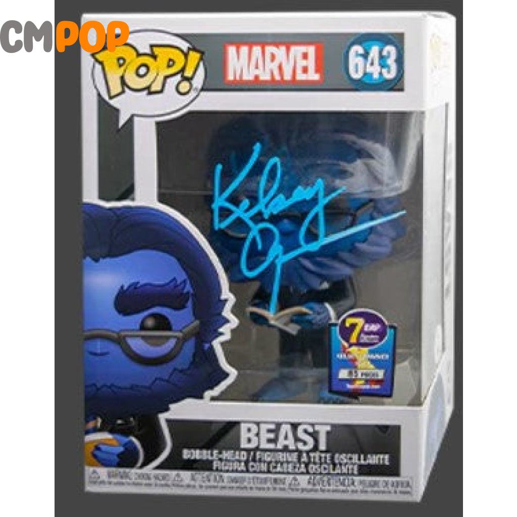 Beast (Variant Chosen At Random) #643 - Funko Pop! Marvel Signed By Kelsey Grammer (Pcs) Certified