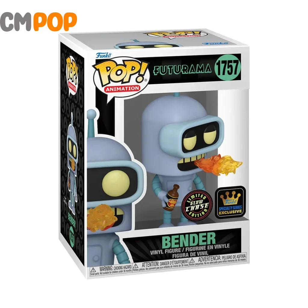 Bender - #1757 Funko Pop! Animation Futurama Specialty Series Exclusive Gitd Chase Pop