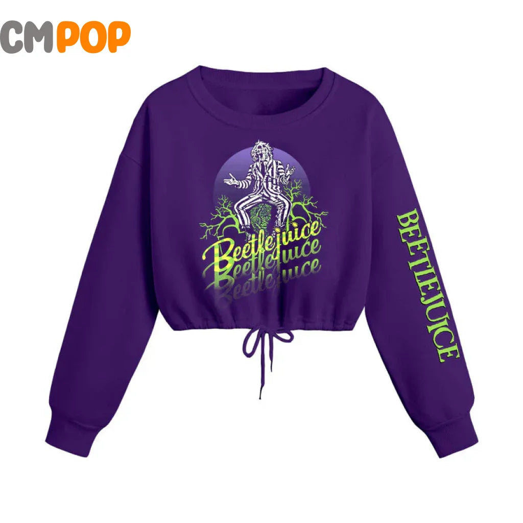 BettleJuice - 3 Times - (Cropped Sweatshirt)