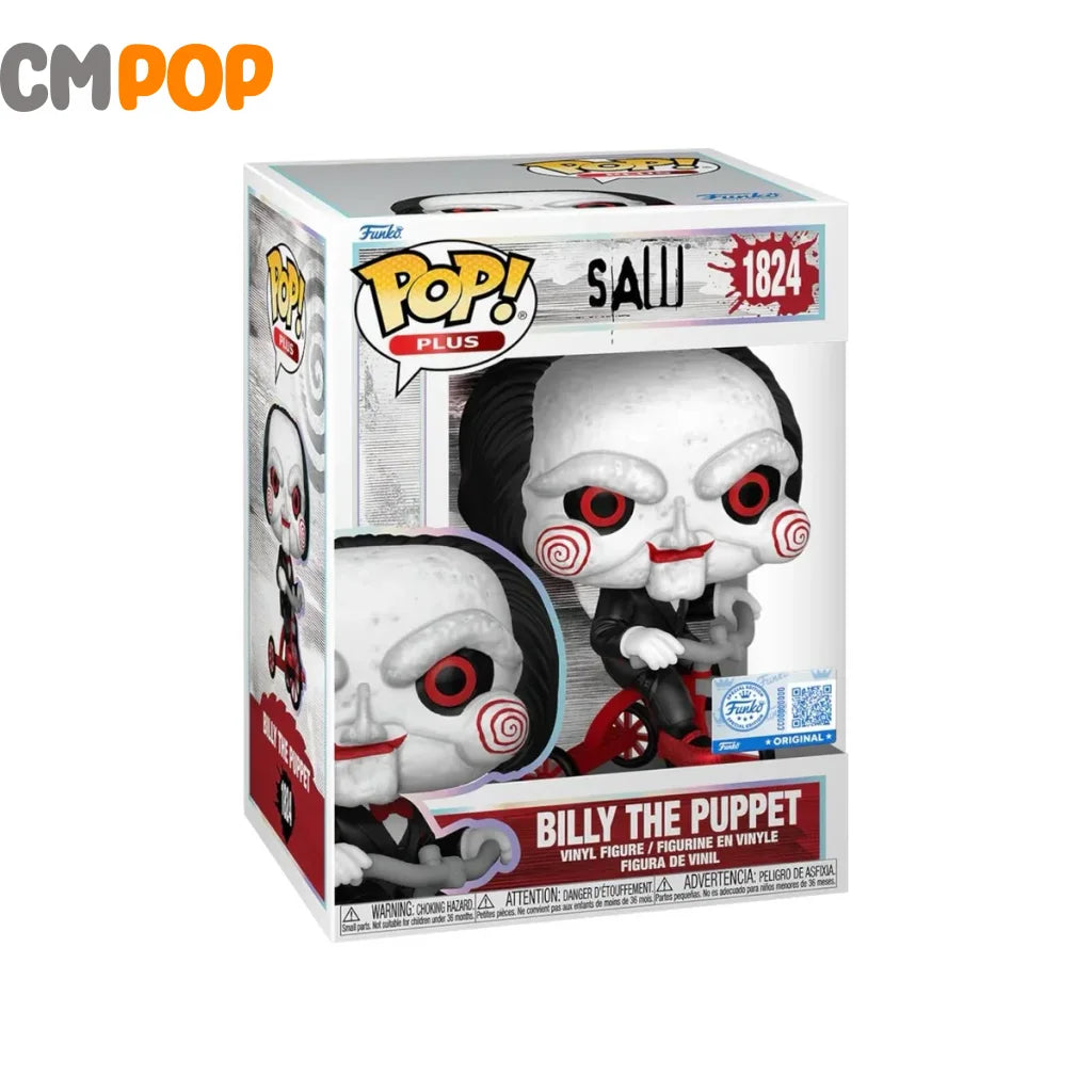 Billy the Puppet (On Tricycle) - #1824 - Funko Pop! - Plus - Movies - SAW - Funko Exclusive Funko Pop