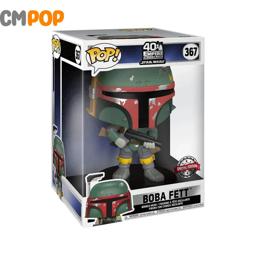 Boba Fett - #367 - Funko Pop! - Jumbo - 40th Anniversary Empire Strikes Back - Star Wars - Special Edition Funko Pop