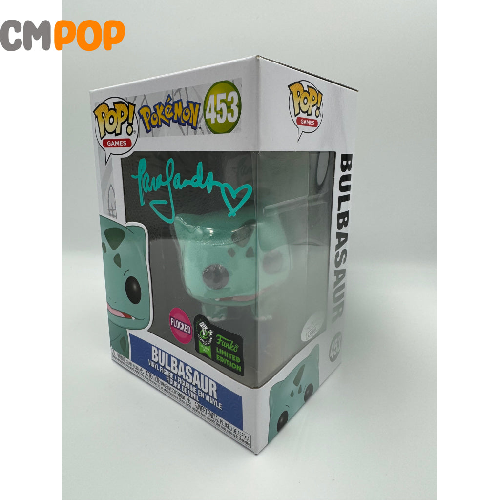 Bulbasaur- #453 - Funko Pop! Pokemon -Flocked Signed By Tara Sands Certified Pop