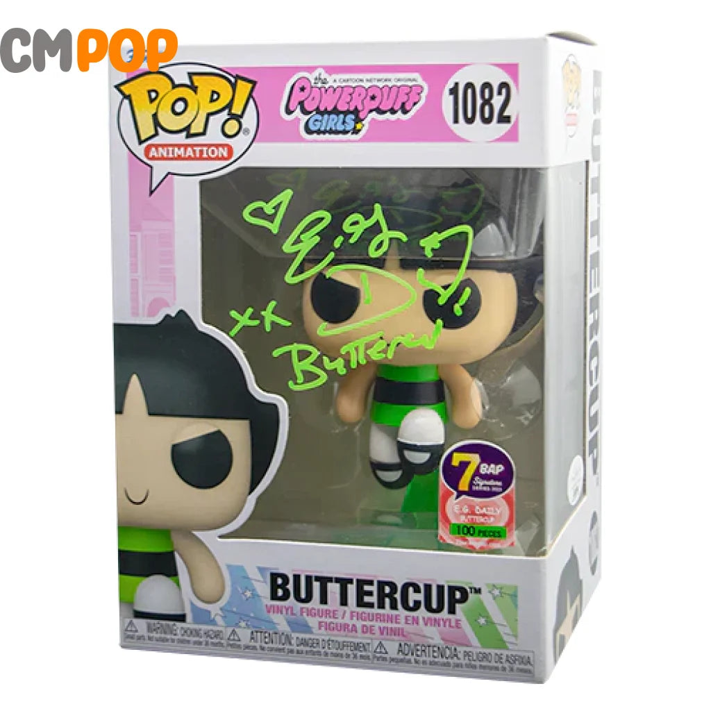 Buttercup - #1082 Funko Pop! Animation Powerpuff Girls Signed By E.g Daily (100 Pcs) Certified Pop