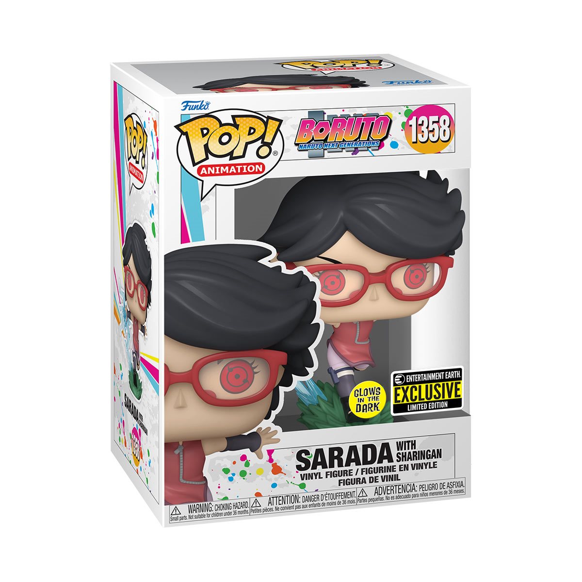 Sarada With Sharingan Glow - #1358 - Boruto - Entertaintment Earth Exclusive - Funko Pop!
