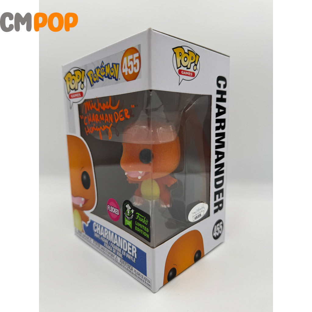 Charmander - #455- Funko Pop! Pokemon -Flocked Emerald City Con Exclusive Signed By Michael Haigney