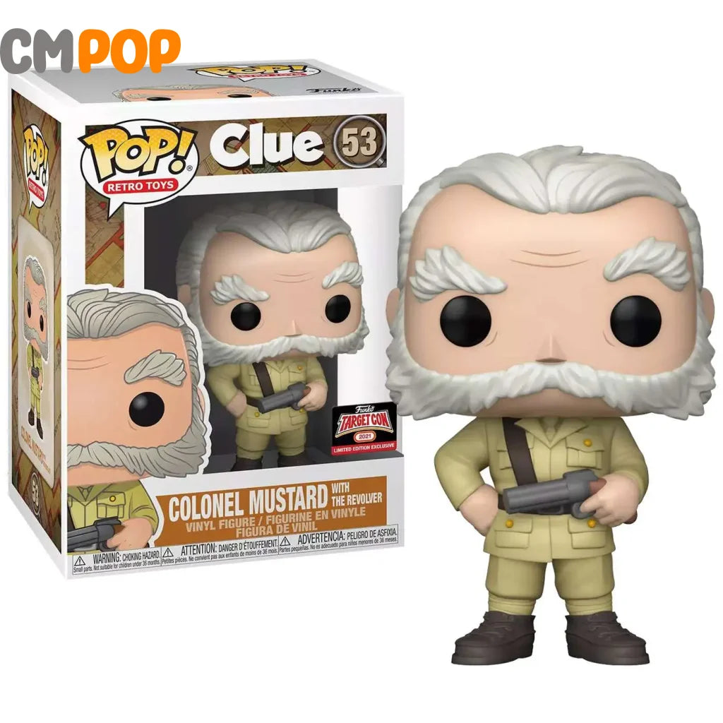 Colonel Mustard With The Revolver - #53 - Funko Pop! - Clue - Retro Toys - Target Con Exclusive Funko Pop
