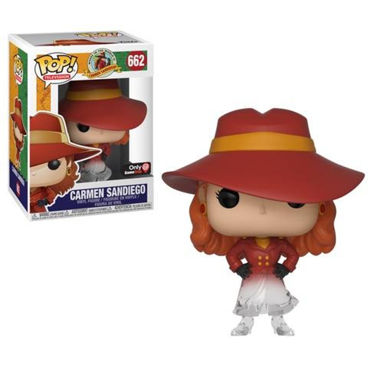 Where In The World Is Carmen Sandiego Television Carmen Sandiego  - #662 - Funko POP! Game Stop Exclusive