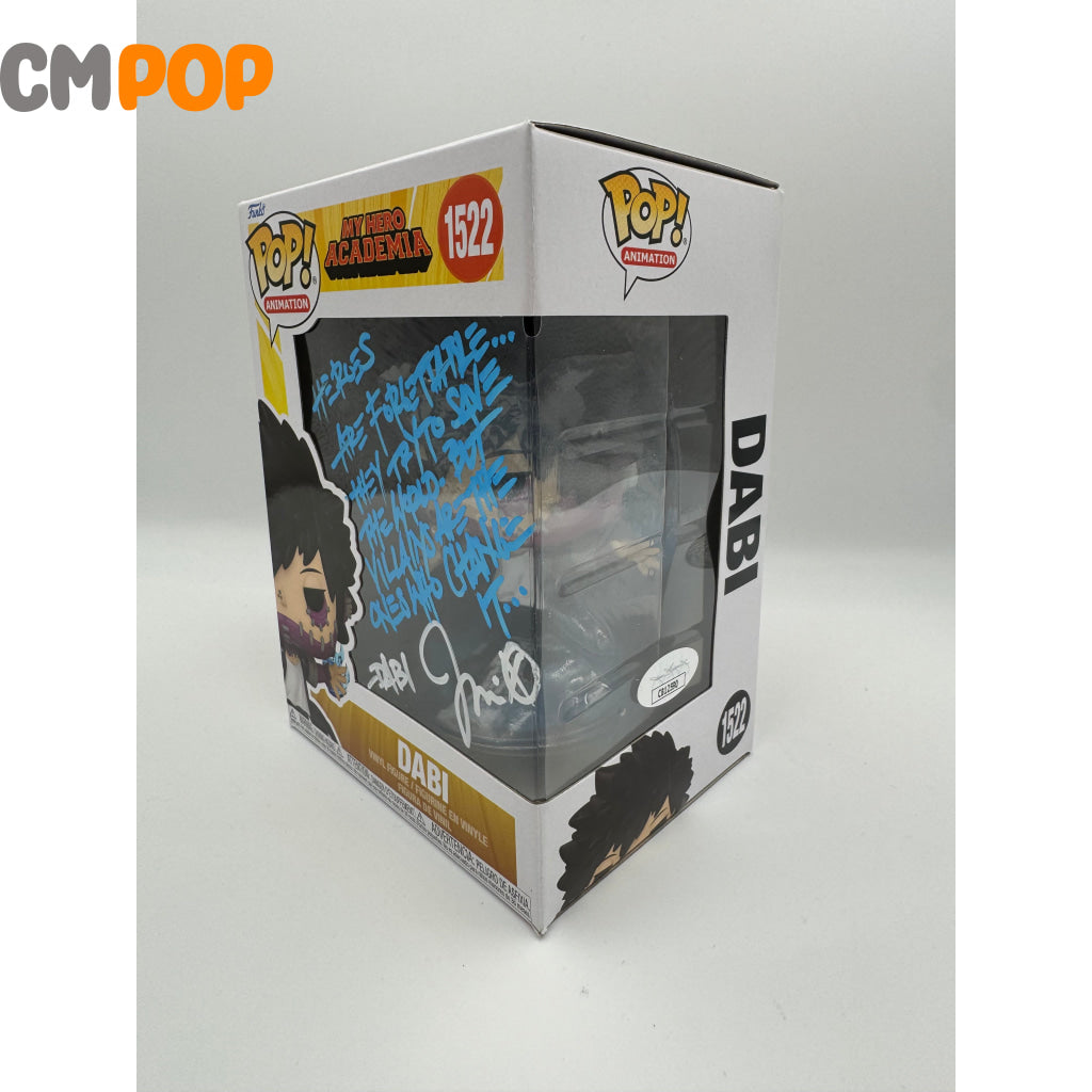 Dabi - #1522- Funko Pop! Animation My Hero Academia Signed By Jason Liebrecht Certified Pop