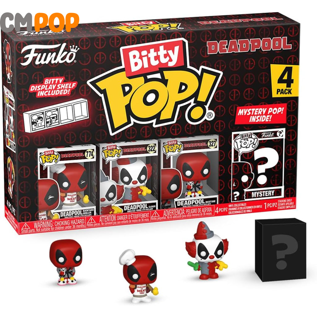 Deadpool- BBQ Master 4 Pack - Bitty Funko Pop! - Marvel - Mystery Pop Funko Pop