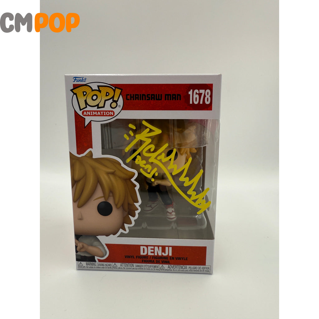 Denji - #1678 - Funko Pop! - Animation - Chainsaw Man - Signed by - Certified Pop! Funko Pop