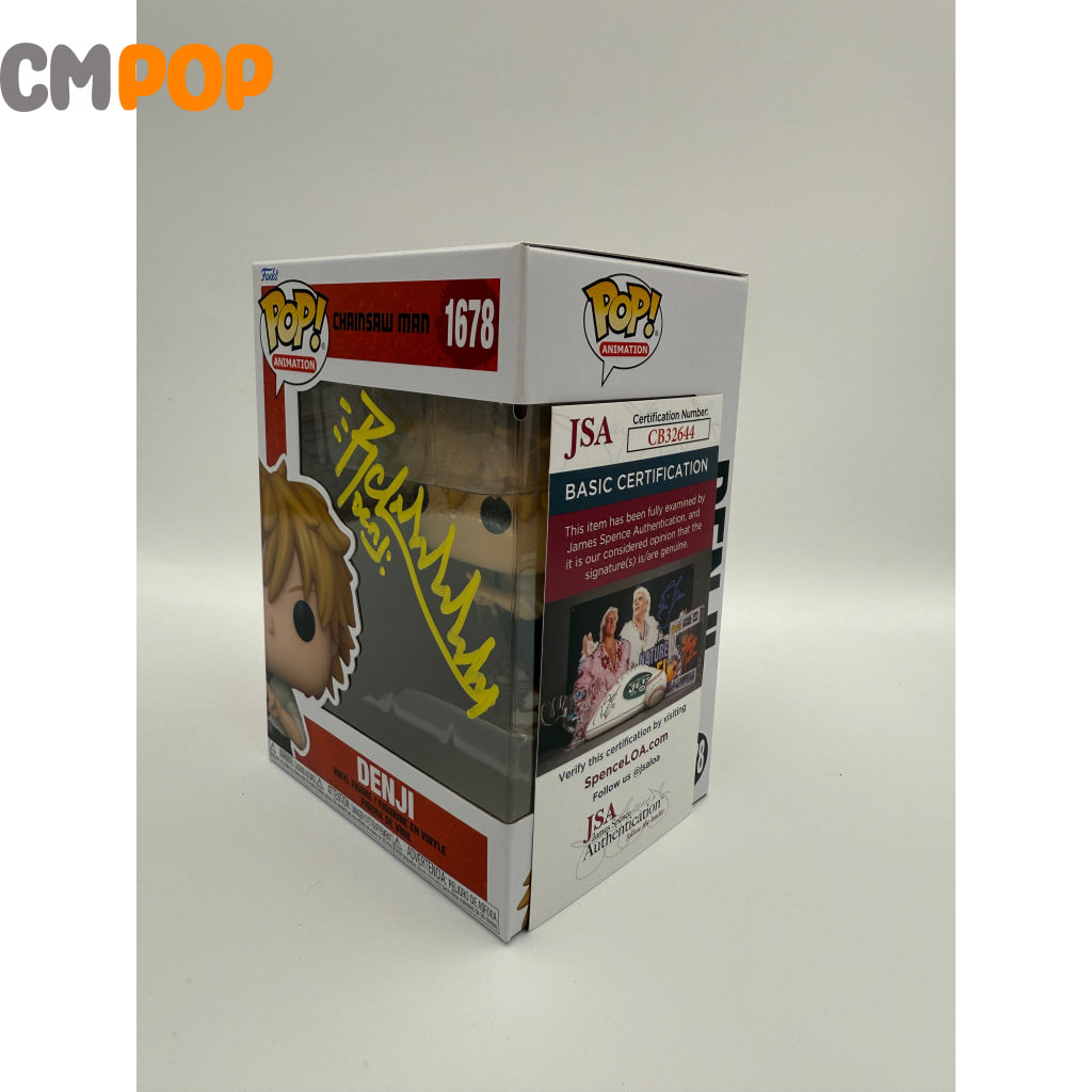 Denji - #1678 - Funko Pop! - Animation - Chainsaw Man - Signed by - Certified Pop! Funko Pop