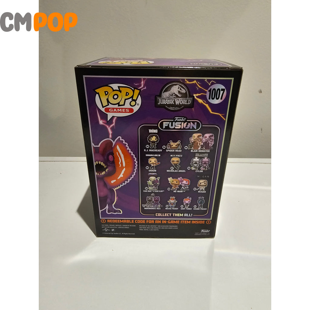 Dilophosarus - #1007 Funko Fusion Jurassic World Le 500 Piece Nycc Con Stickered Exclusive Pop