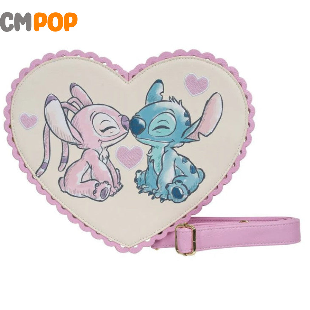 Disney Lilo & Stitch Angel Kiss Chocolate Box Heart Crossbody - Loungefly