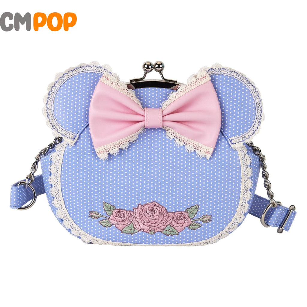Disney Minnie Floral and Lace Kisslock Crossbody - Loungefly Loungefly