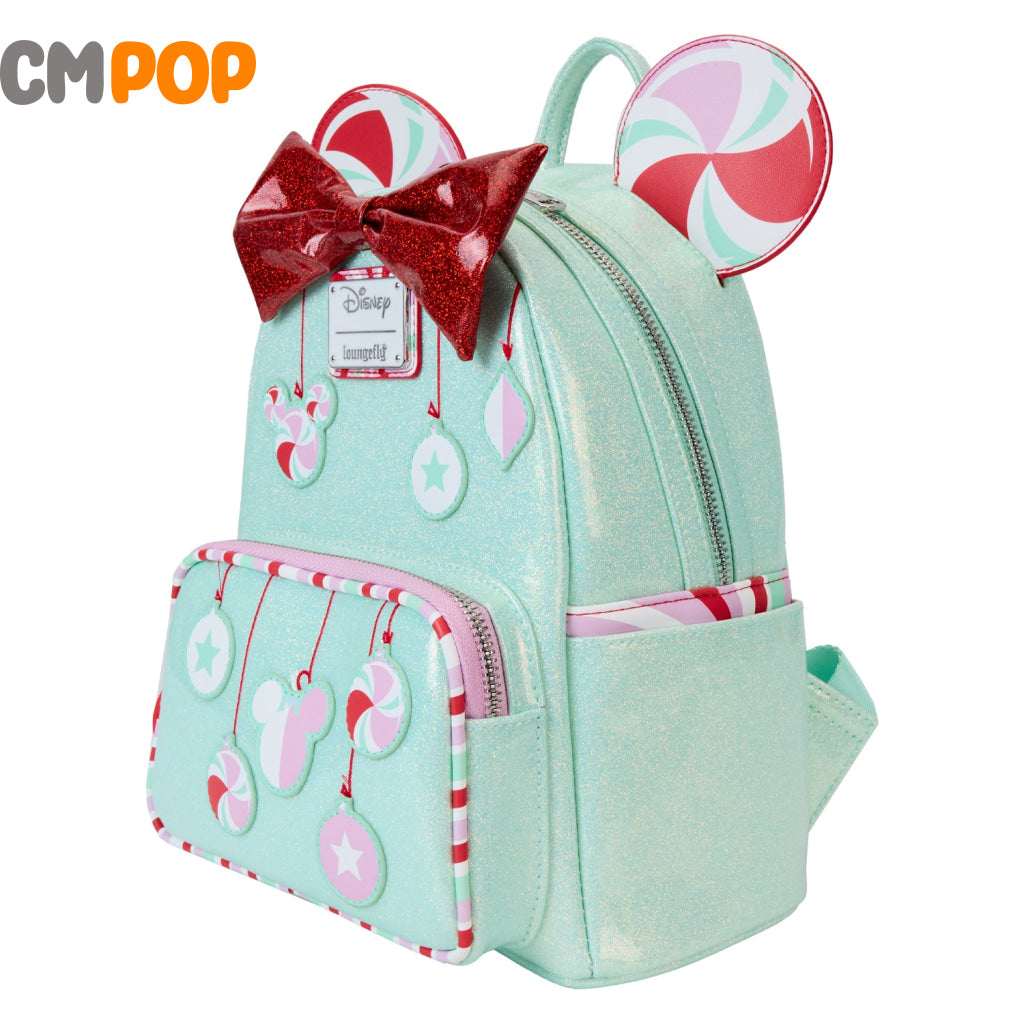 Disney Minnie Holiday Peppermint Ornaments Mini Backpack - Loungefly