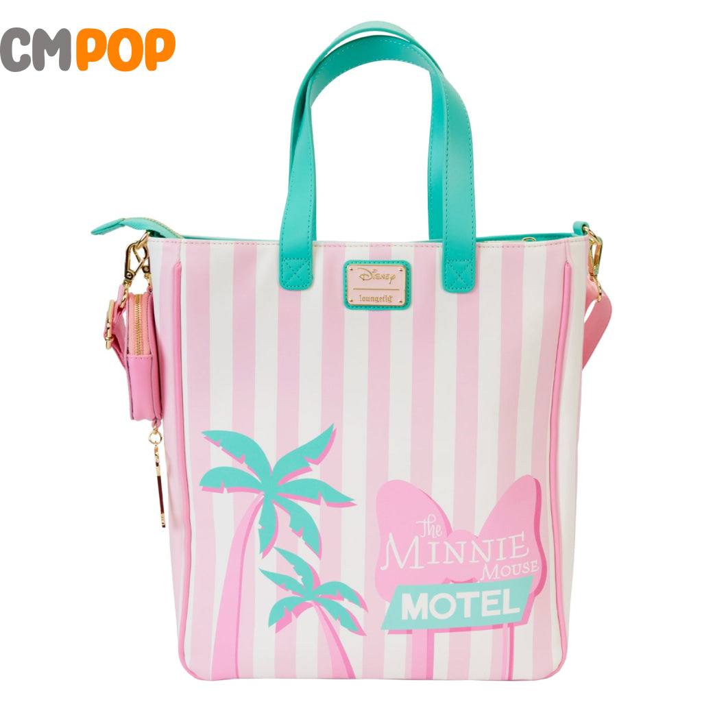 Disney Minnie Mouse Vacation Style Tote Bag With Coin - Loungefly