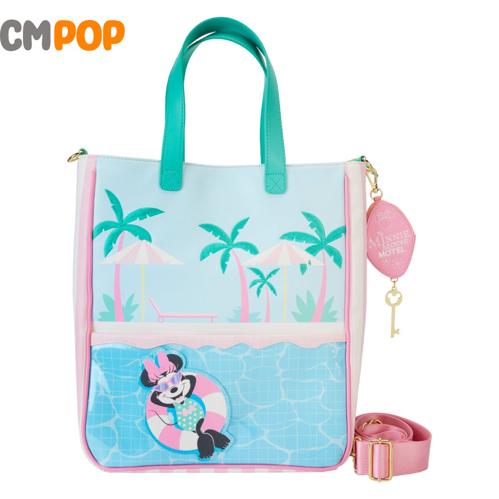 Disney Minnie Mouse Vacation Style Tote Bag With Coin - Loungefly