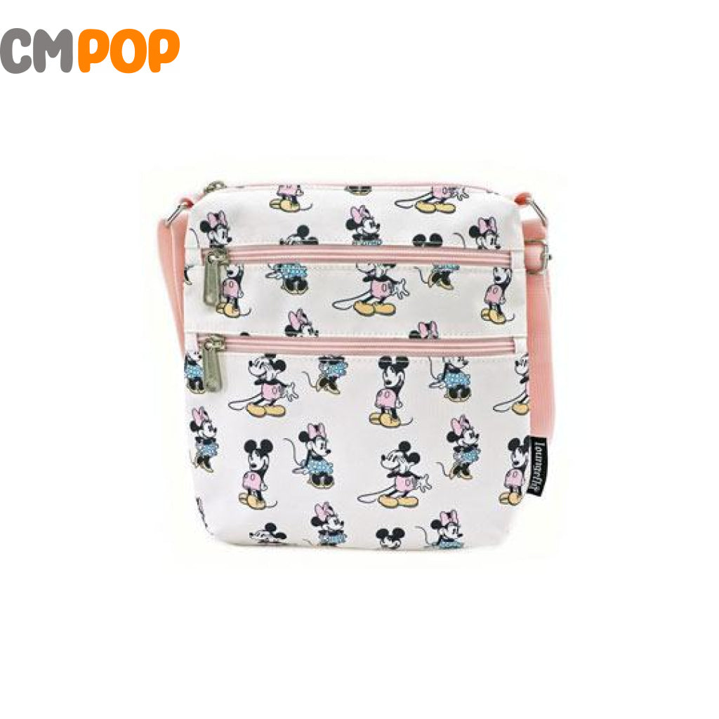 Disney Pastel Minnie Mickey AOP CrossBody Bag - Loungefly Loungefly