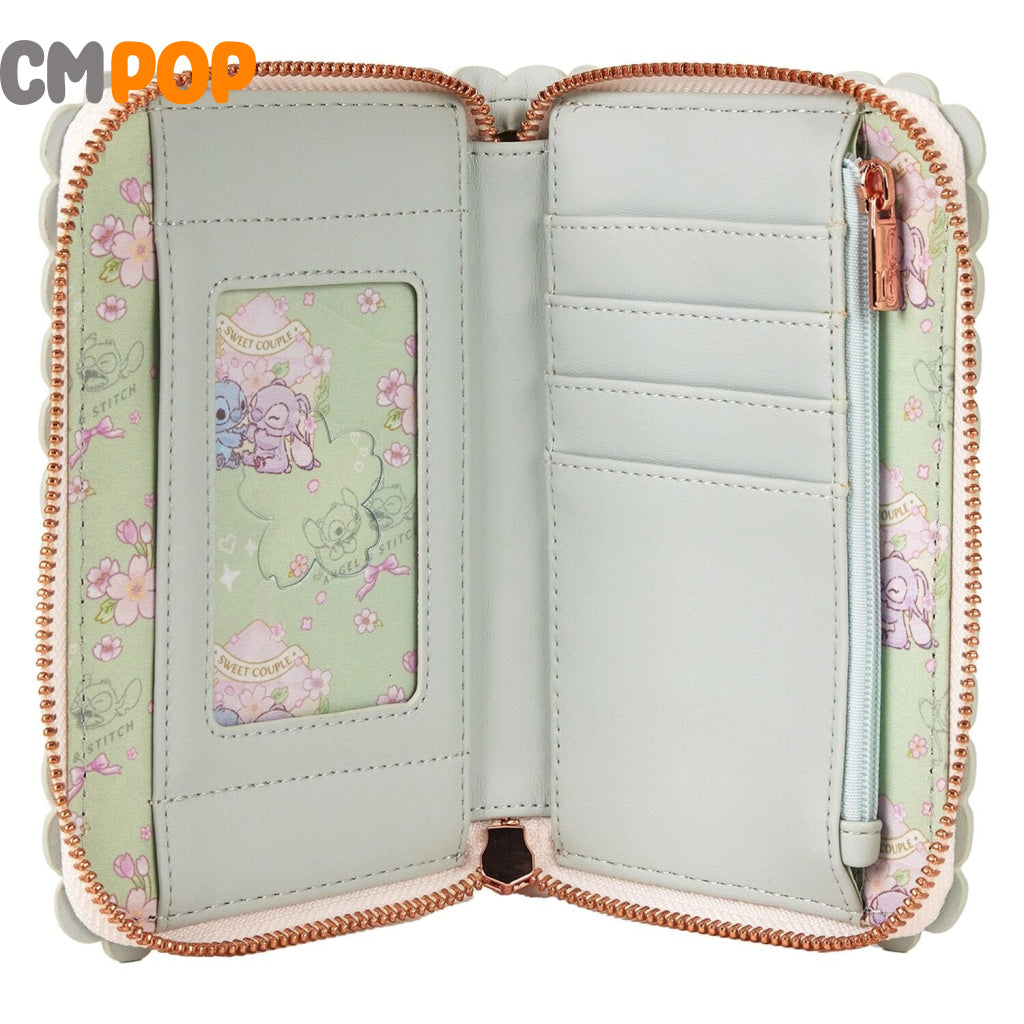 Disney Stitch Cherry Blossom Zip Around Wallet - Loungefly Loungefly