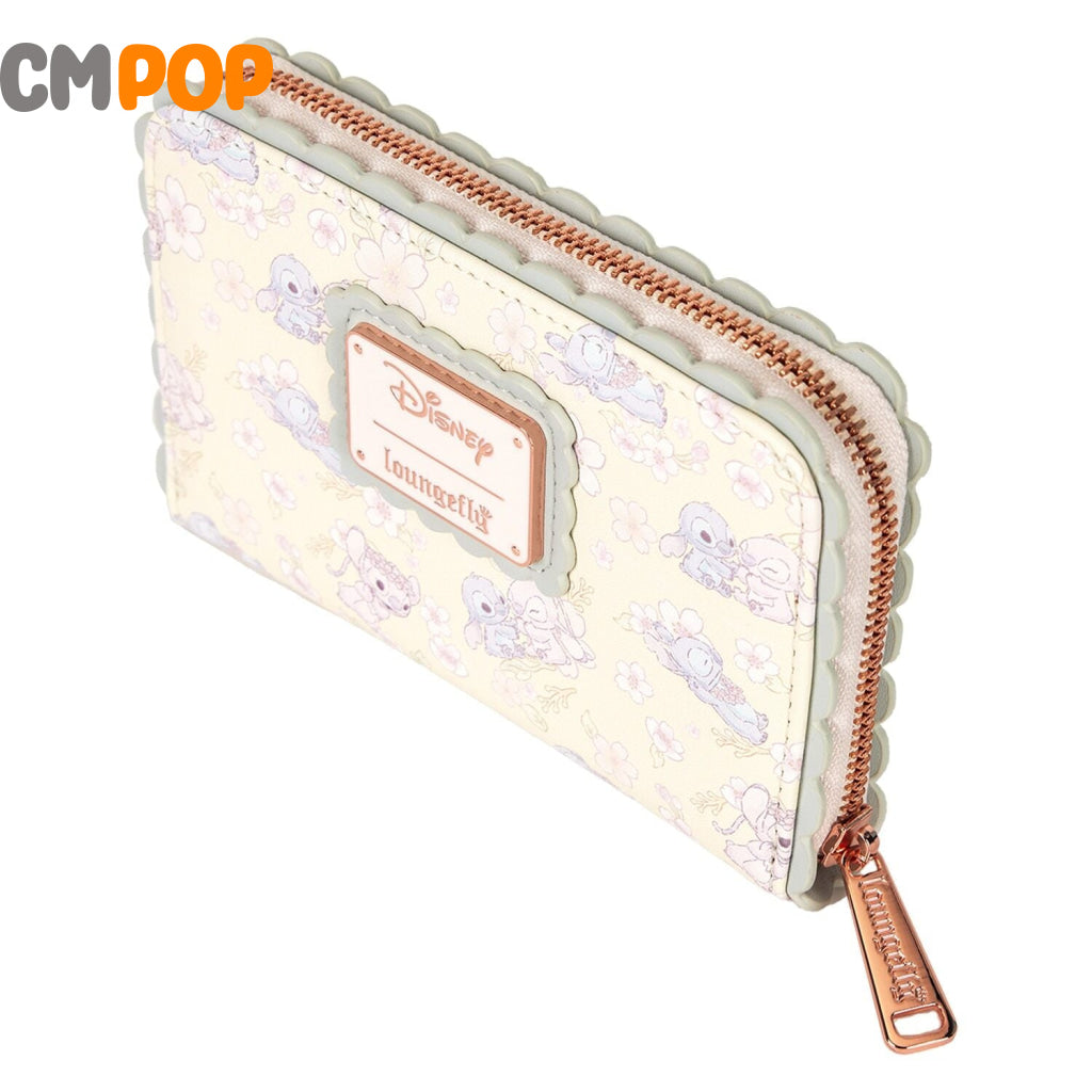 Disney Stitch Cherry Blossom Zip Around Wallet - Loungefly Loungefly