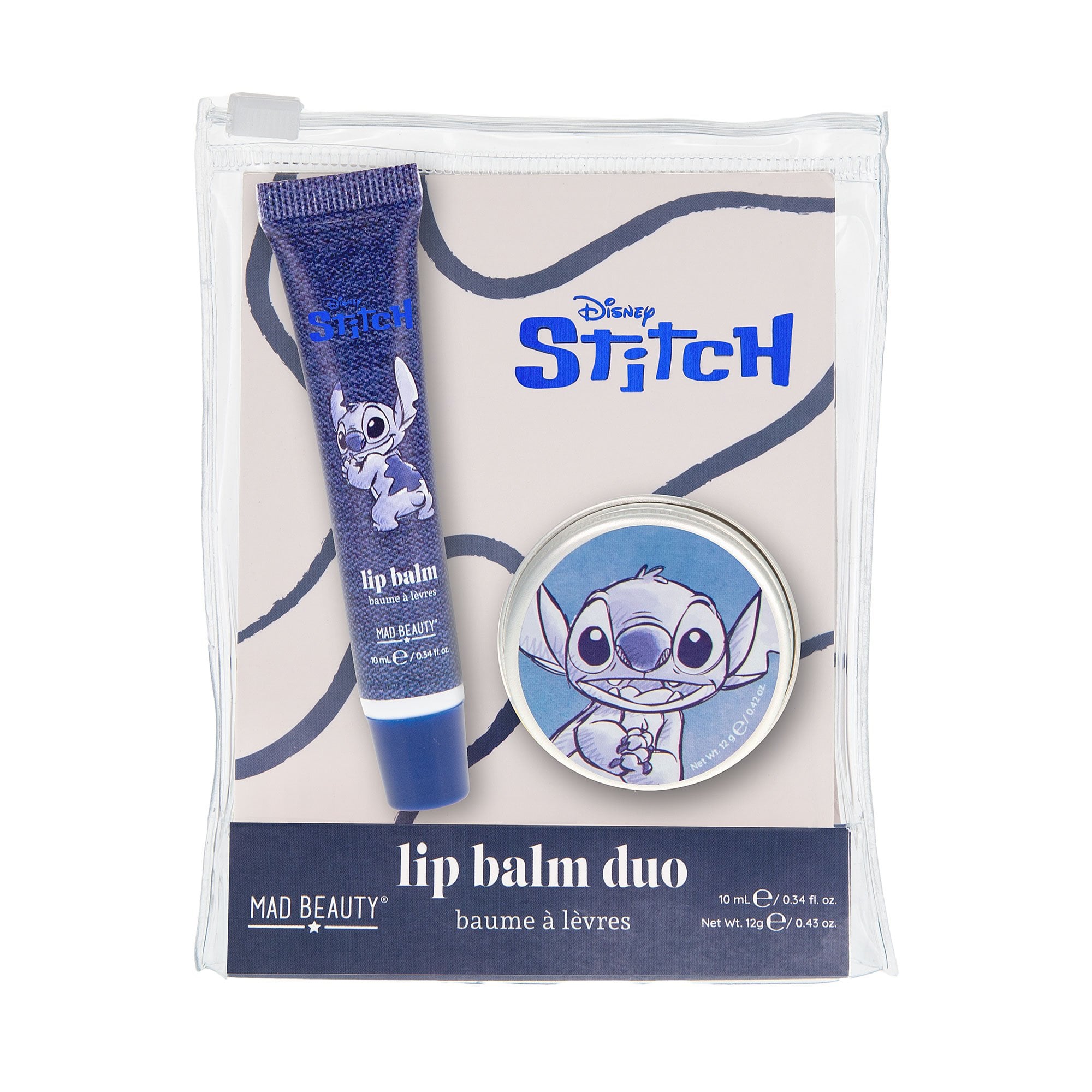 Disney Stitch Denim Lip Balm Duo - Mad Beauty