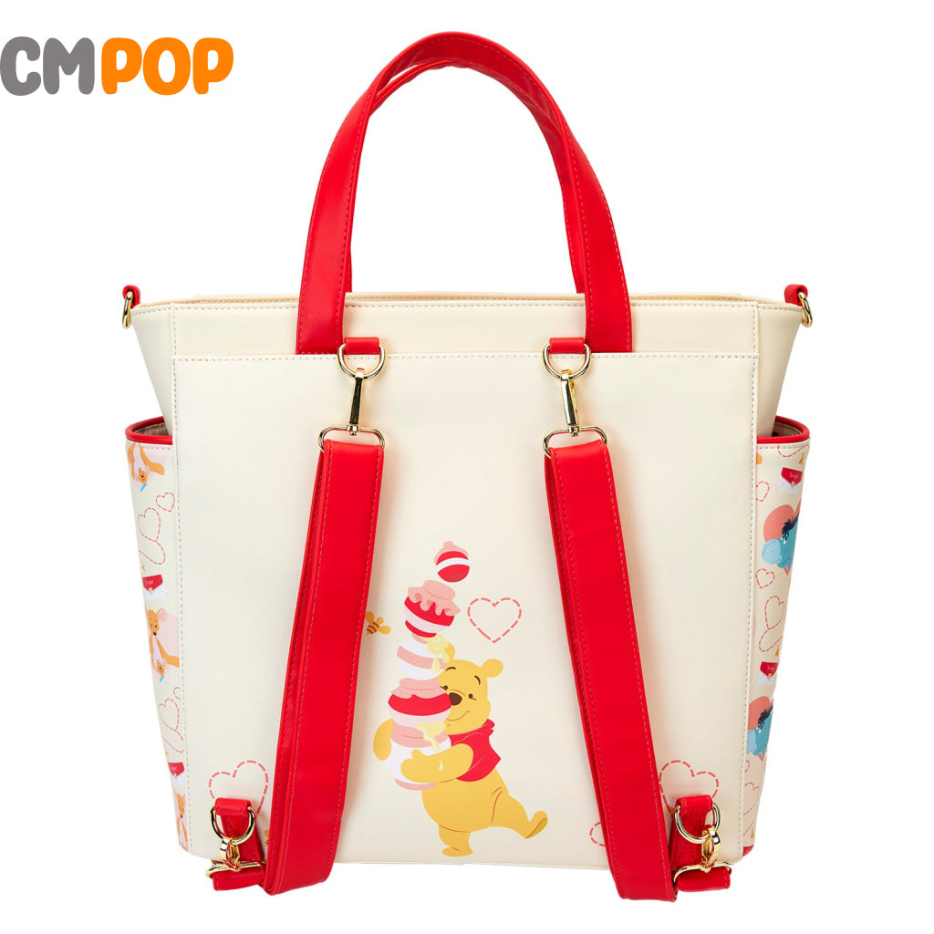 Disney Winnie The Pooh Love Convertible Backpack And Tote Bag - Loungefly