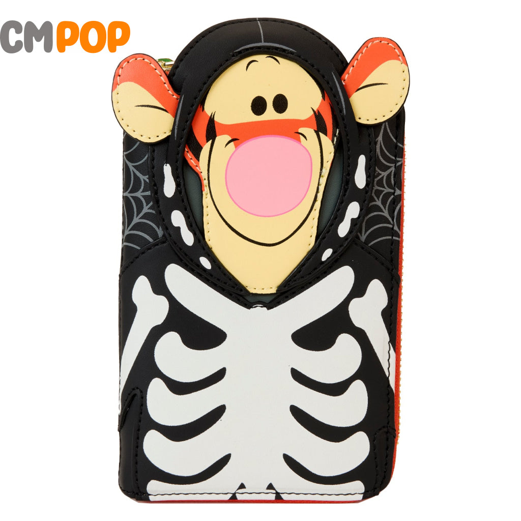 Disney Winnie The Pooh Skeleton Tigger Zip Around Wallet - Loungefly