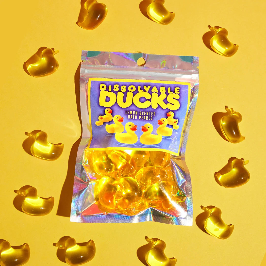 Dissolvable Ducks Bath Pearls  -  Lemon Scented Bath Pearls -Bare Boutique