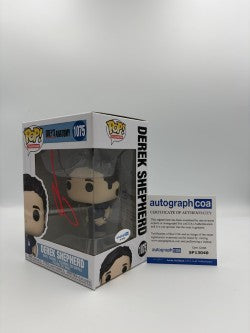 Derek Shepard - #1075 - Funko Pop! - Television - Greys Anatomy - Signed By Patrick Dempsey  - Certified by Autographcoa