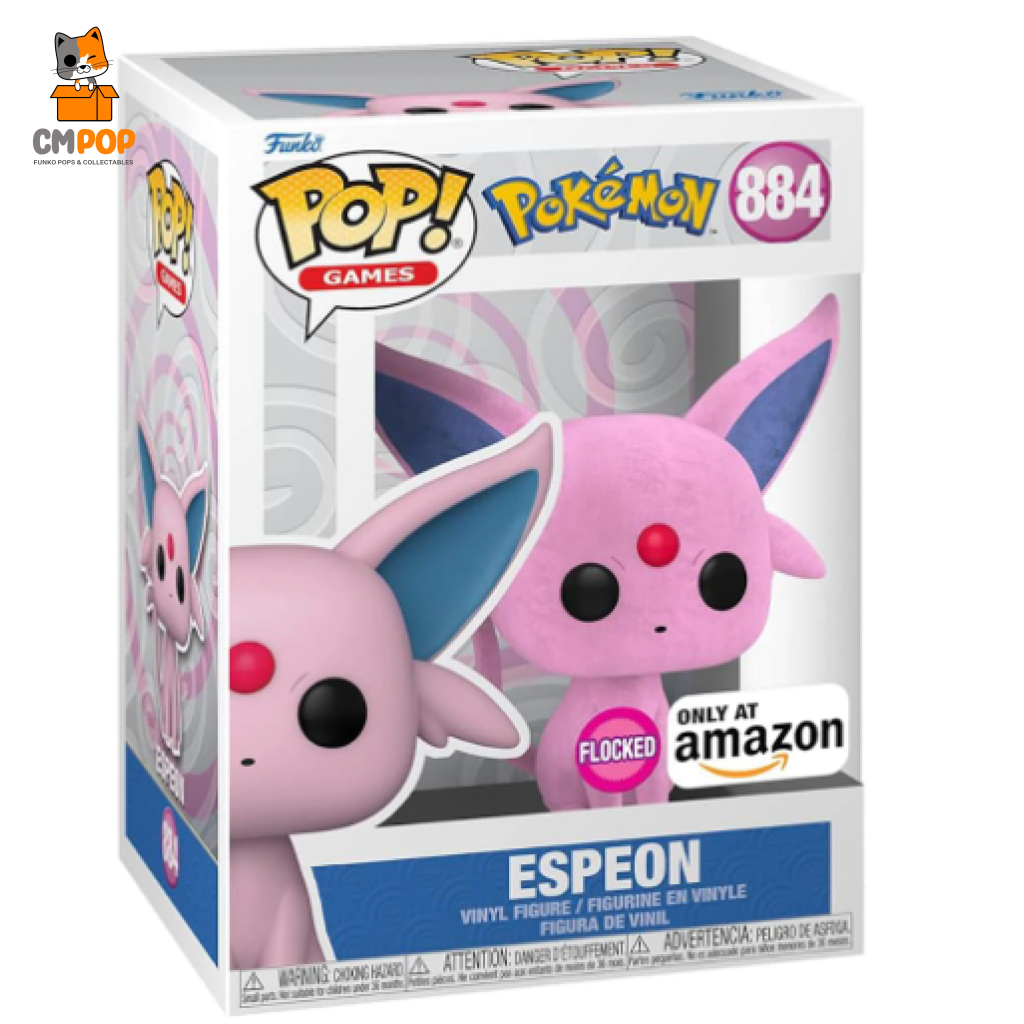 Espeon Flocked - #884 Funko Pop! Pokemon Amazon Exclusive Pop