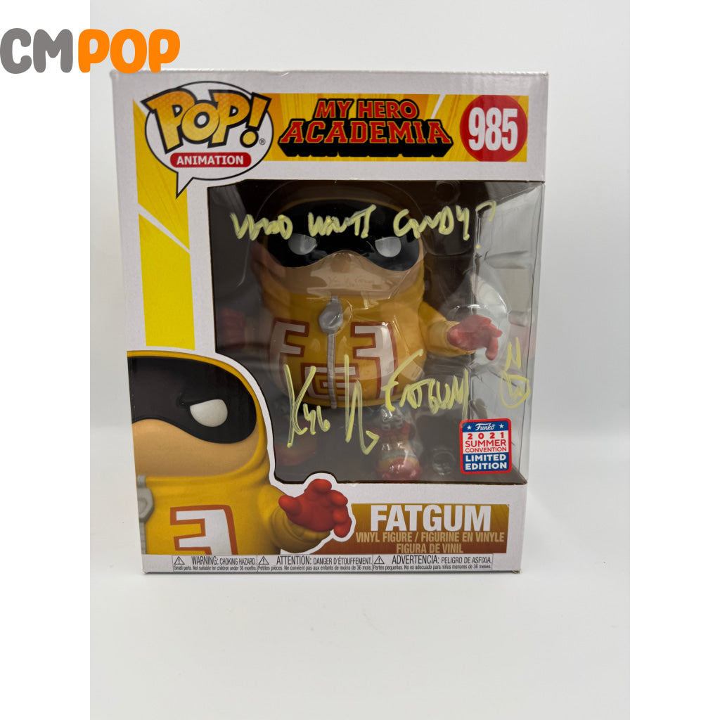 Fatgum- #985 - Funko Pop! - Animation - My Hero Academia - 2021 Summer Convention Limited Edition - Signed by