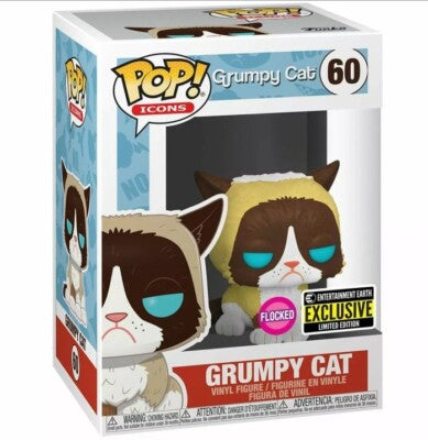 Icons Grumpy Cat FLOCKED - #60 - Funko POP!