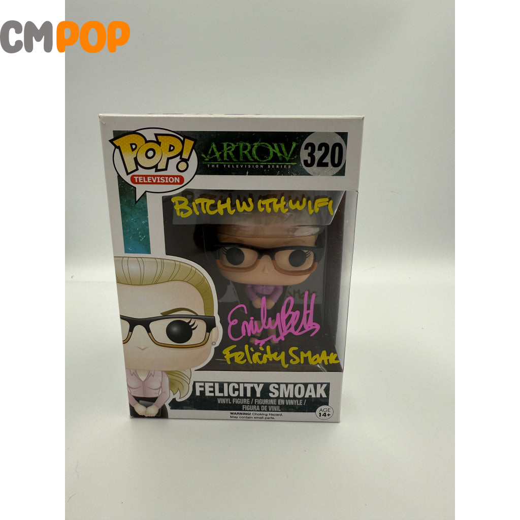 Felicity Smoak - #320 - Funko Pop! - Television - Arrow - Signed by Emily Bett Rickards - Certified Pop! Funko Pop
