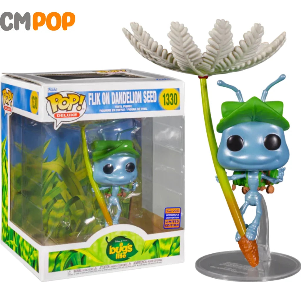 Flik On Dandelion Seed - #1330 Funko Pop! Deluxe Disney A Bugs Life 2023 Wonderous Convention