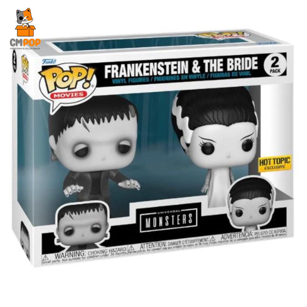 Frankenstein & The Bride Hot Topic Exclusive - Funko Pop! Monsters Horror Pop
